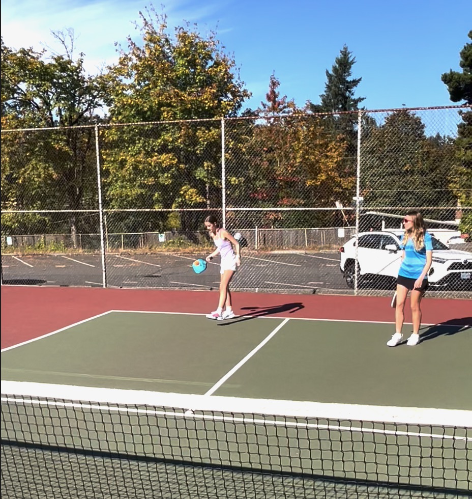 Lincoln Pickleball Club members play doubles on a Sunday afternoon.

Photo by Adele Betik